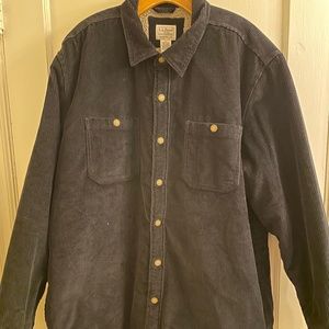 LL Bean Heritage Lined Corduroy Shirt Jacket